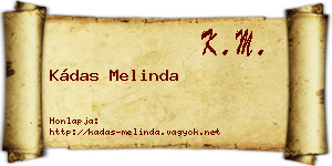 Kádas Melinda névjegykártya